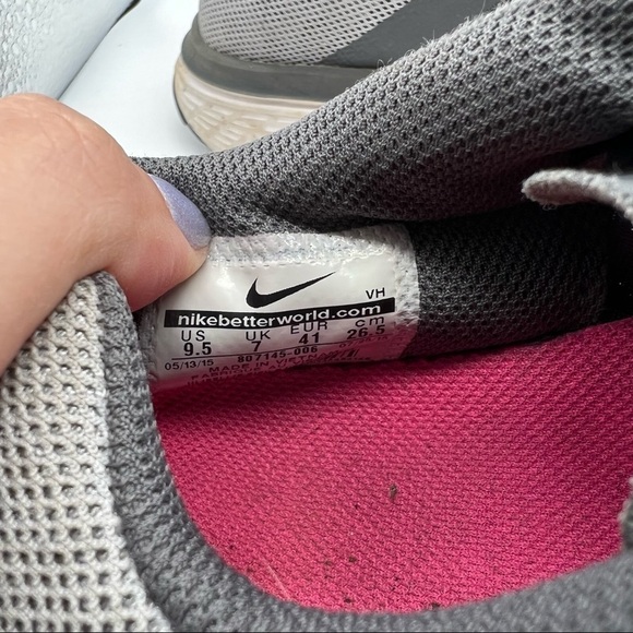 Nike FS Lite Run 3 Gray Sneaker Running Shoes - Picture 10 of 11